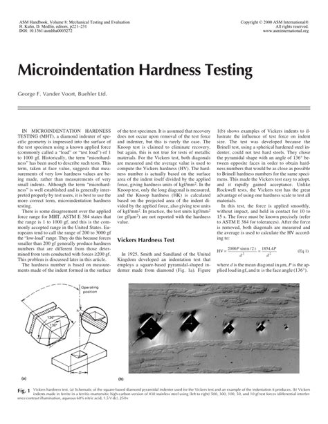 microindentation hardness test results